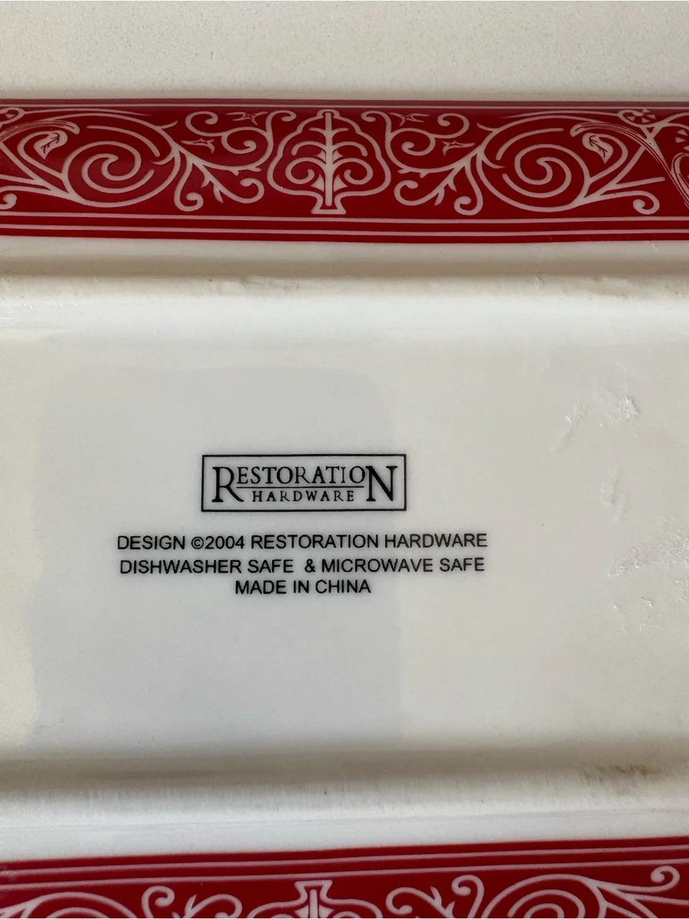 Restoration Hardware Ace of Hearts Ceramic Trinket Dish 2004 EUC